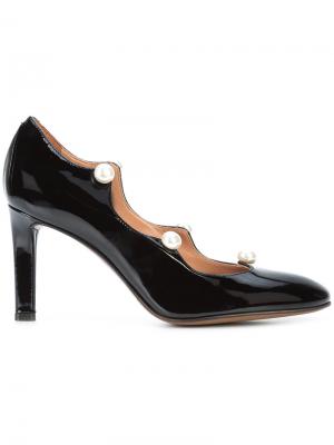 Лакированные туфли с жемчужными деталями LAutre Chose L'Autre. Цвет: чёрный