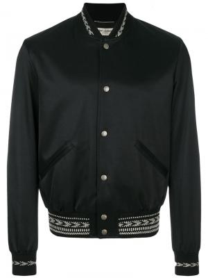 Куртка-бомбер Saint Laurent. Цвет: чёрный