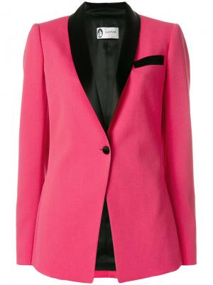 Пиджак-смокинг Lanvin. Цвет: розовый и фиолетовый