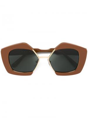 Солнцезащитные очки Edge Marni Eyewear. Цвет: коричневый
