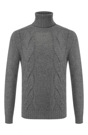 Кашемировый свитер с воротником-стойкой Paul&Shark. Цвет: серый