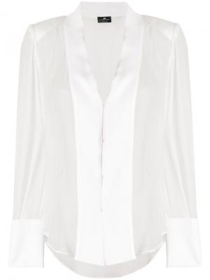 Sheer blouse Elisabetta Franchi. Цвет: белый