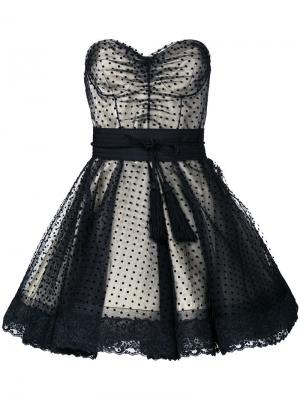 Коктейльное платье в горох Marc Jacobs. Цвет: чёрный