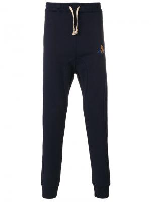 Спортивные брюки с вышитым логотипом Vivienne Westwood. Цвет: синий