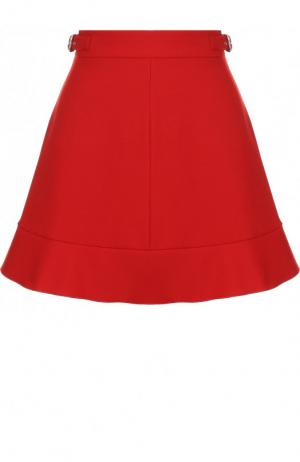Однотонная мини-юбка А-силуэта REDVALENTINO. Цвет: красный