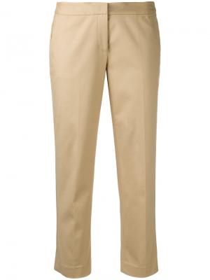Укороченные прямые брюки Michael Kors. Цвет: телесный