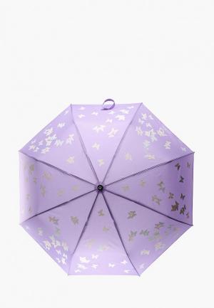 Зонт складной Flioraj. Цвет: фиолетовый