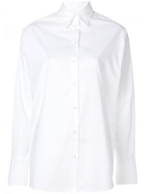 Рубашка с жемчужной отделкой Mm6 Maison Margiela. Цвет: белый