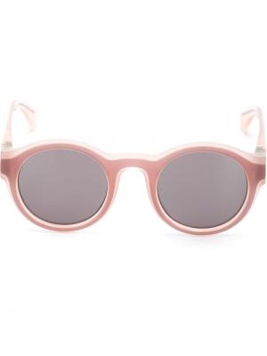 Солнцезащитные очки в круглой оправе Mykita. Цвет: розовый и фиолетовый