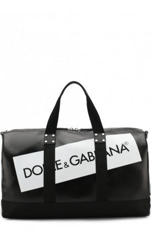 Дорожная сумка Viaggio с плечевым ремнем Dolce & Gabbana. Цвет: черный