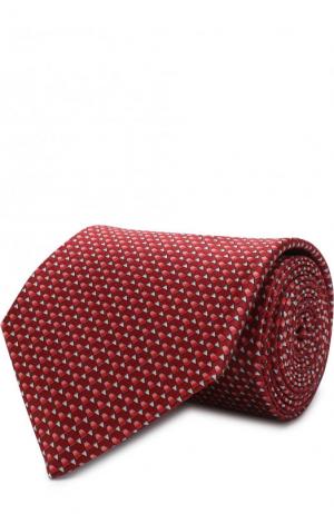 Шелковый галстук с узором Lanvin. Цвет: бордовый