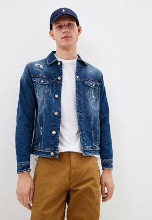 Куртка джинсовая Primo Emporio. Цвет: синий