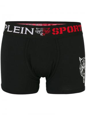 Трусы-боксеры с логотипом Plein Sport. Цвет: чёрный