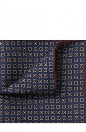 Шелковый платок Brioni. Цвет: темно-синий