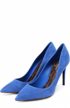 Замшевые туфли Kate на шпильке Dolce & Gabbana. Цвет: голубой