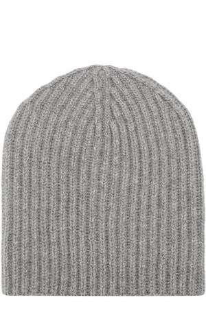 Кашемировая шапка фактурной вязки Loro Piana. Цвет: серый