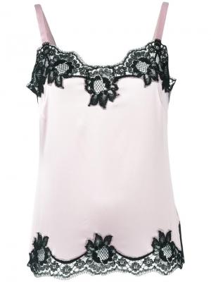 Топ с кружевными вставками Dolce & Gabbana Underwear. Цвет: розовый и фиолетовый