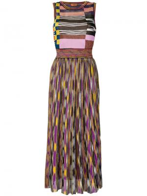 Длинное платье в полоску Missoni. Цвет: многоцветный