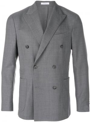 Двубортный пиджак Boglioli. Цвет: серый