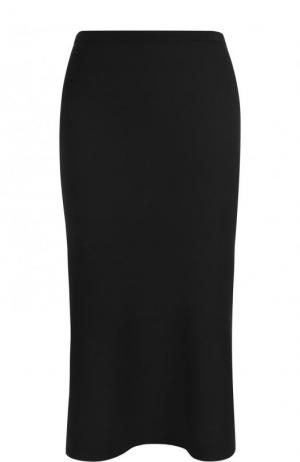 Однотонная вязаная юбка-миди Diane Von Furstenberg. Цвет: черный