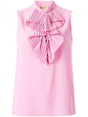 Блузка без рукавов с рюшами Nº21. Цвет: розовый и фиолетовый