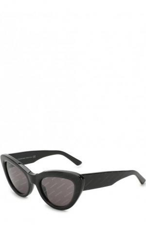 Солнцезащитные очки Balenciaga. Цвет: черный