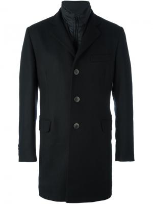 Многослойное пальто Fay. Цвет: чёрный