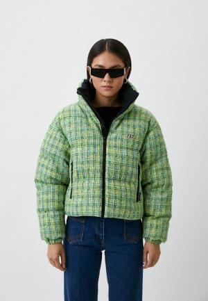 Куртка утепленная Karl Lagerfeld. Цвет: зеленый