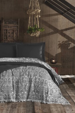 Double bedspread set ENLORA HOME. Цвет: anthracite