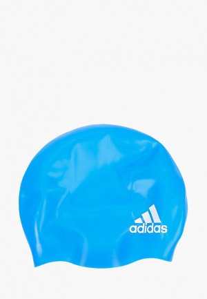 Шапочка для плавания adidas. Цвет: голубой