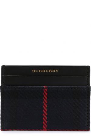 Чехол для кредитных карт с текстильной отделкой Burberry. Цвет: синий