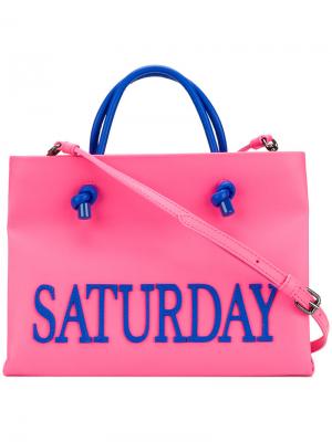 Маленькая сумка-тоут Saturday Alberta Ferretti. Цвет: розовый и фиолетовый