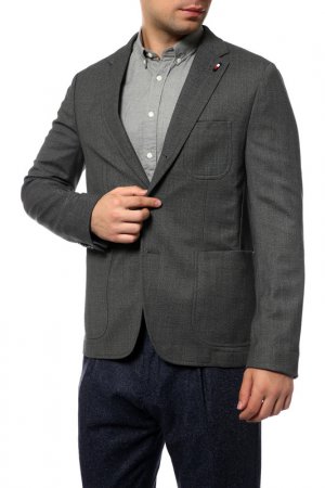 Пиджак Tommy Hilfiger. Цвет: серый