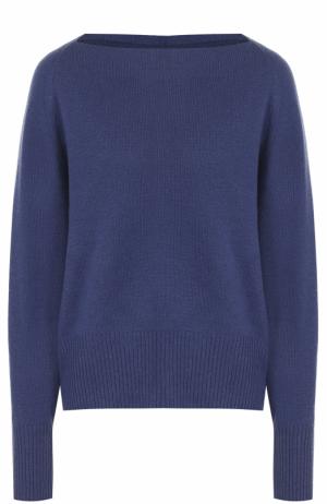 Кашемировый пуловер с вырезом-лодочка Vince. Цвет: синий
