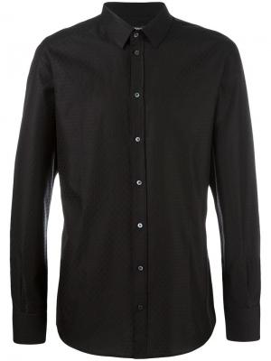 Рубашка с ромбовидным узором Dolce & Gabbana. Цвет: чёрный