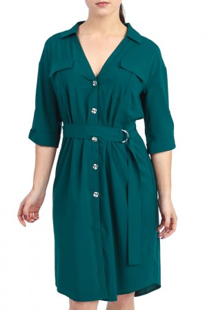 Платье LACY. Цвет: зеленый