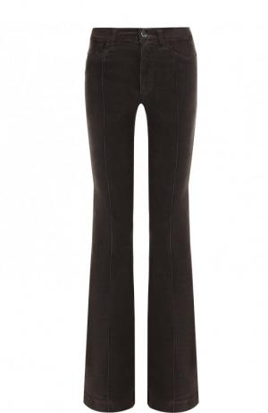 Хлопковые расклешенные брюки со стрелками Dorothee Schumacher. Цвет: темно-серый