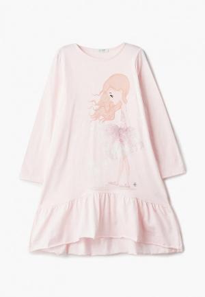 Сорочка ночная United Colors of Benetton. Цвет: розовый