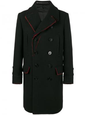 Двубортное пальто Givenchy. Цвет: чёрный