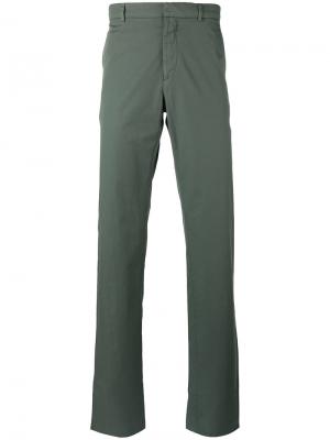 Расклешенные брюки чинос Jil Sander. Цвет: зелёный