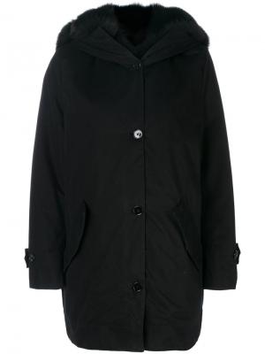 Пальто с подкладкой из козьего меха Ermanno Scervino. Цвет: чёрный