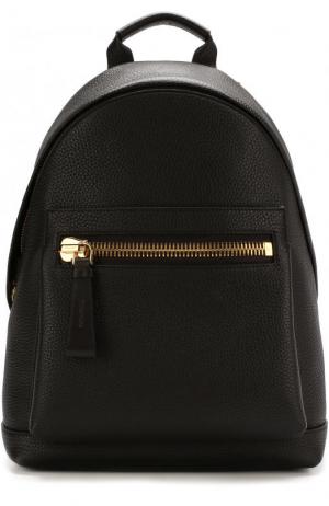 Кожаный рюкзак с внешним карманом на молнии Tom Ford. Цвет: темно-коричневый