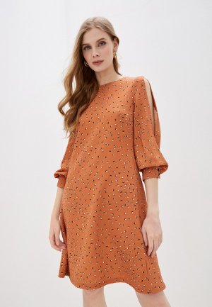 Платье Анна Голицына. Цвет: коричневый