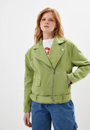 Куртка джинсовая Concept Club. Цвет: зеленый