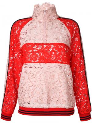 Куртка в стиле колор-блок Goen.J. Цвет: розовый и фиолетовый