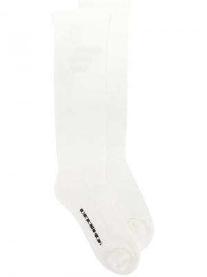 Носки с принтом-логотипом Rick Owens DRKSHDW. Цвет: белый