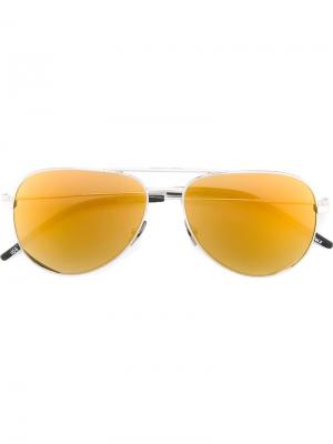 Солнцезащитные очки Saint Laurent Eyewear. Цвет: металлический
