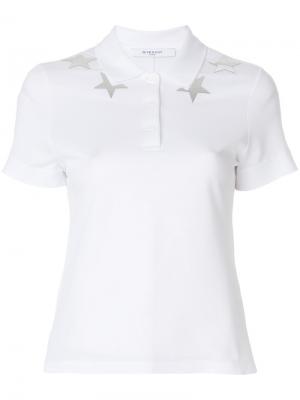 Рубашка-поло со звездами с зеркальным эффектом Givenchy. Цвет: белый