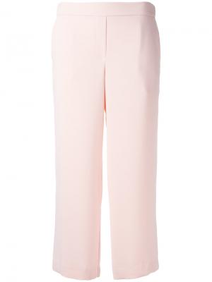 Укороченные прямые брюки P.A.R.O.S.H.. Цвет: розовый и фиолетовый