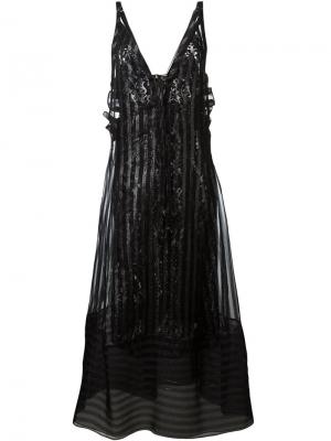 Длинное платье в полоску Nº21. Цвет: чёрный